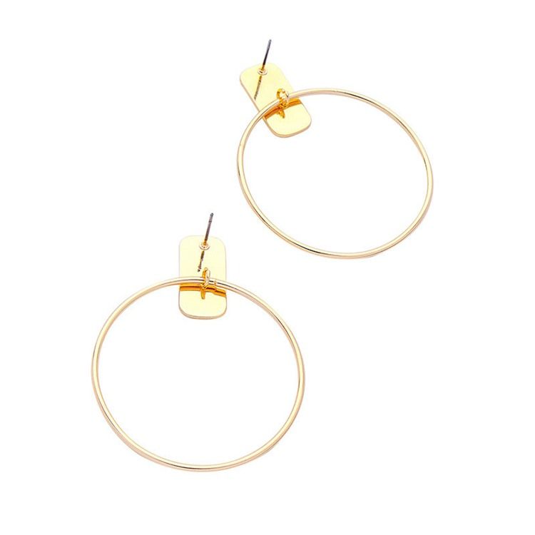 Hoop E-plating Fashion Earrings