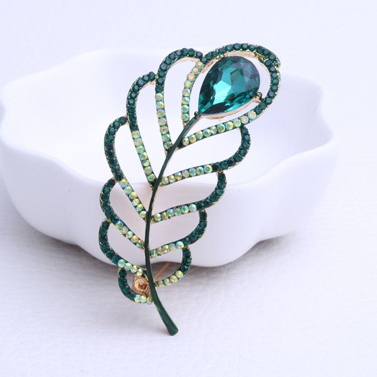 Plant Crystal Brooches