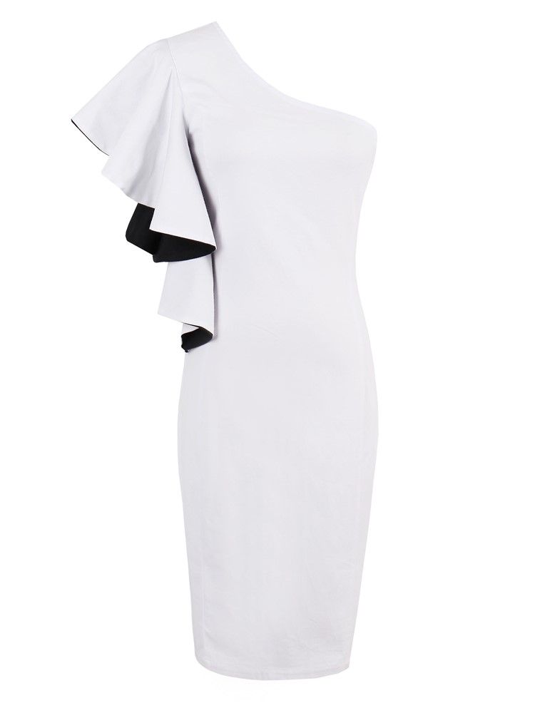 Ensfarget Bodycon-kjole For Ensfarget Dame