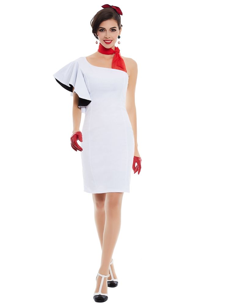 Ensfarget Bodycon-kjole For Ensfarget Dame