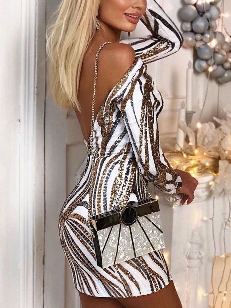 Kvinner Over Kneet Langermet Off Shoulder Fashion Bodycon Kjole