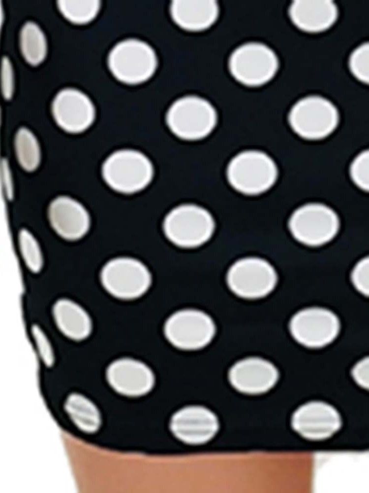 Kvinner Overknee Polka Dots Bodycon Kjole