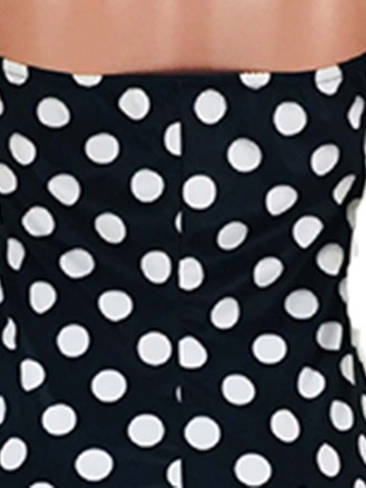 Kvinner Overknee Polka Dots Bodycon Kjole