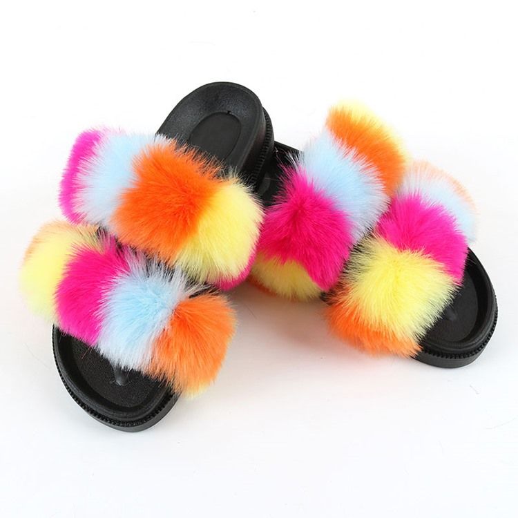 Flate Dame Med Pompon Flip Flop Four Seasons Tøfler