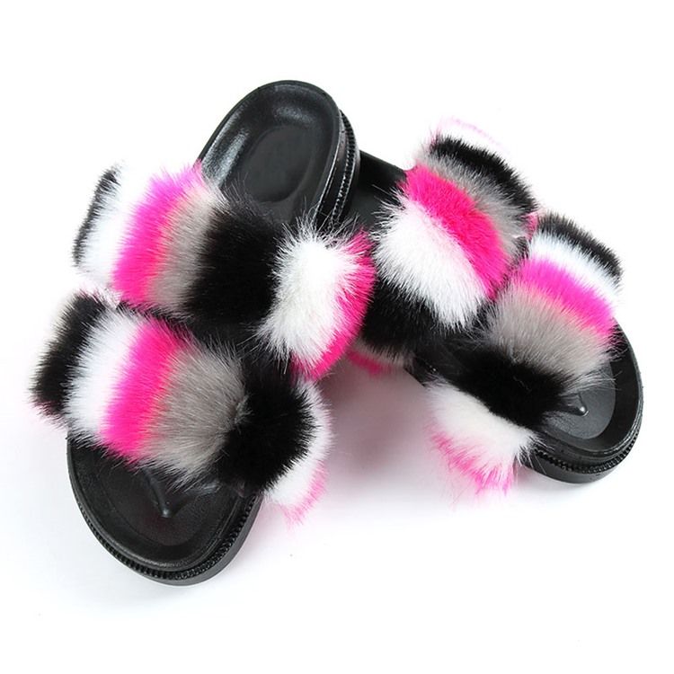 Flate Dame Med Pompon Flip Flop Four Seasons Tøfler