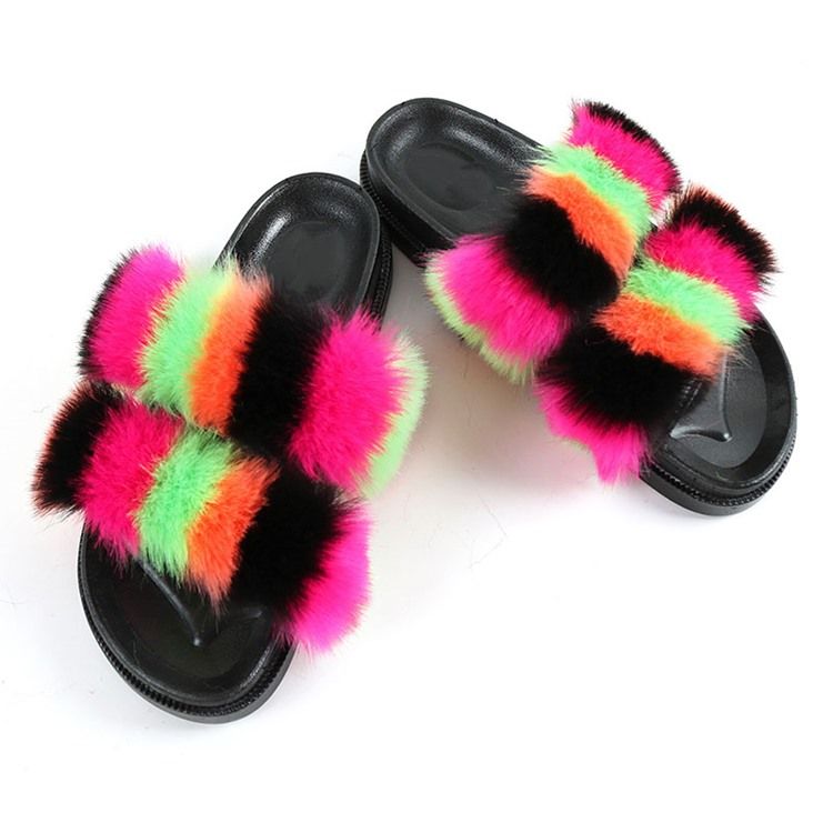 Flate Dame Med Pompon Flip Flop Four Seasons Tøfler