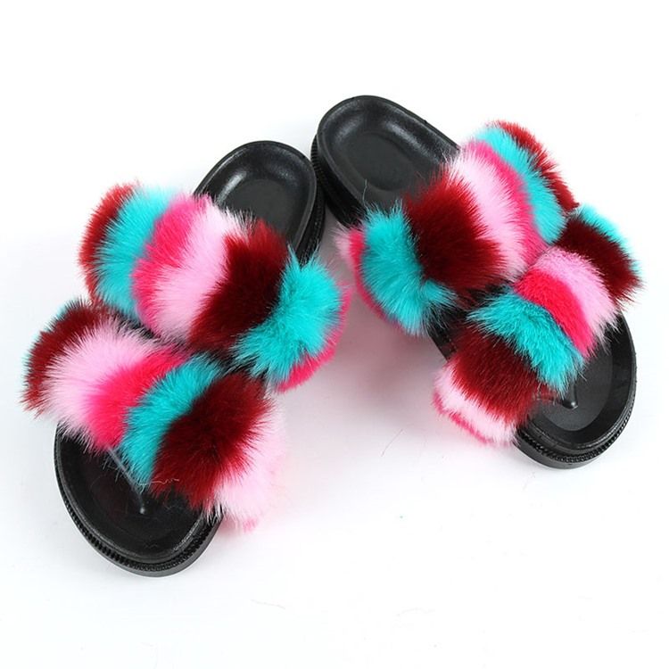 Flate Dame Med Pompon Flip Flop Four Seasons Tøfler