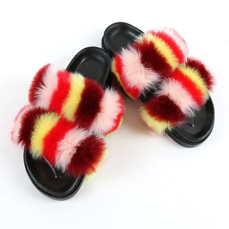 Flate Dame Med Pompon Flip Flop Four Seasons Tøfler