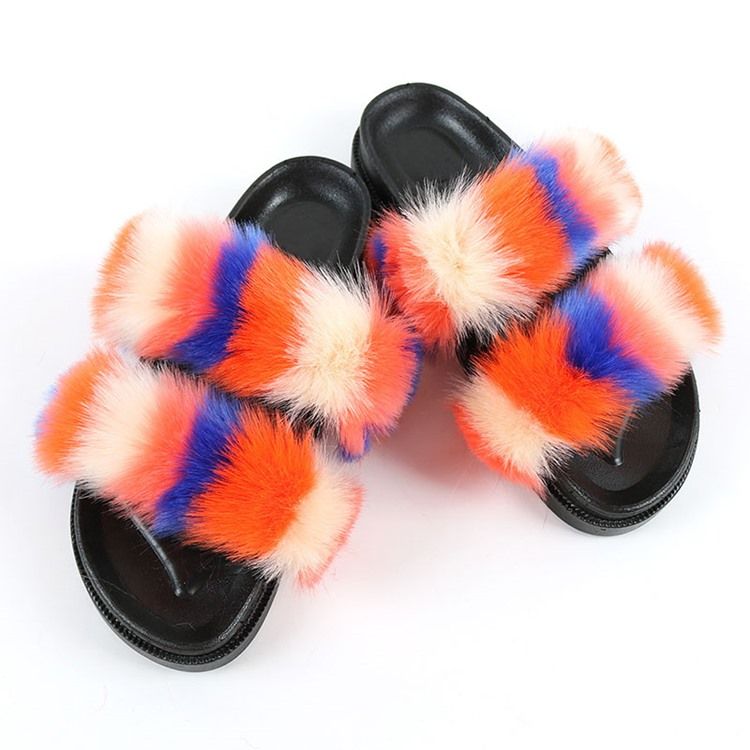 Flate Dame Med Pompon Flip Flop Four Seasons Tøfler