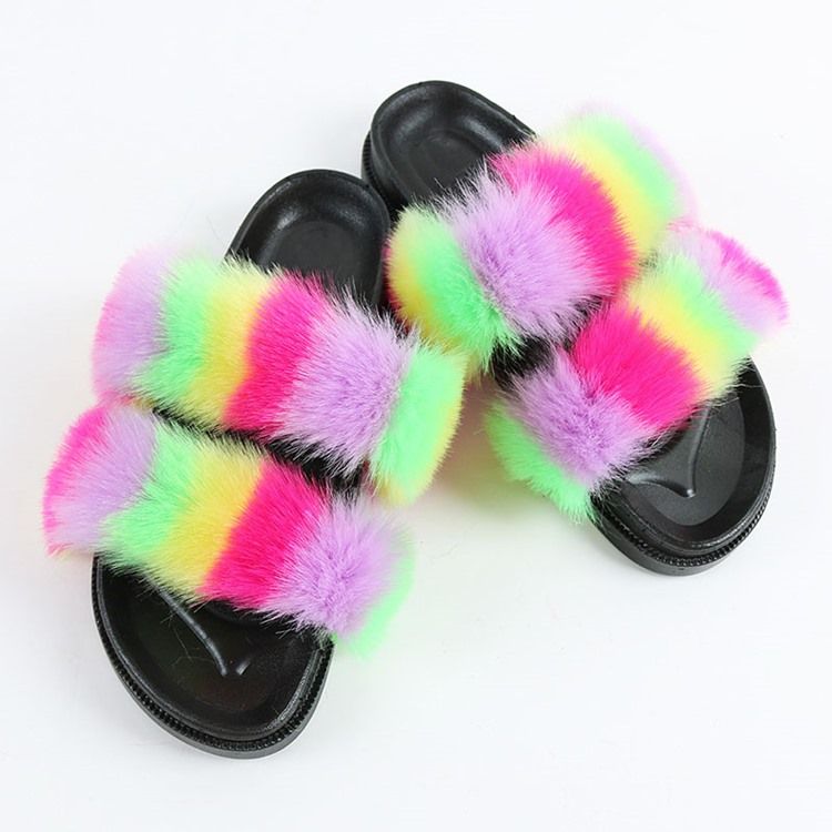 Flate Dame Med Pompon Flip Flop Four Seasons Tøfler