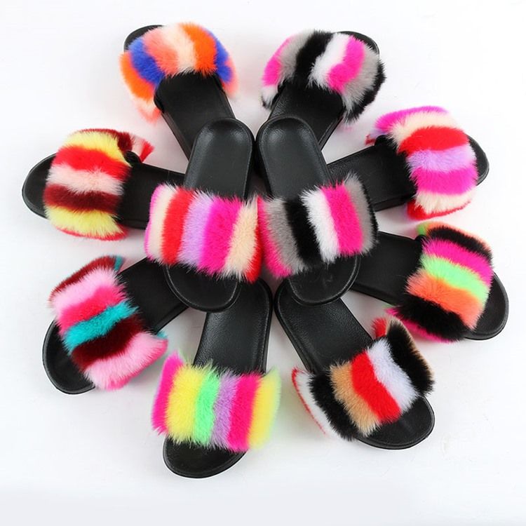 Flate Dame Med Pompon Flip Flop Four Seasons Tøfler