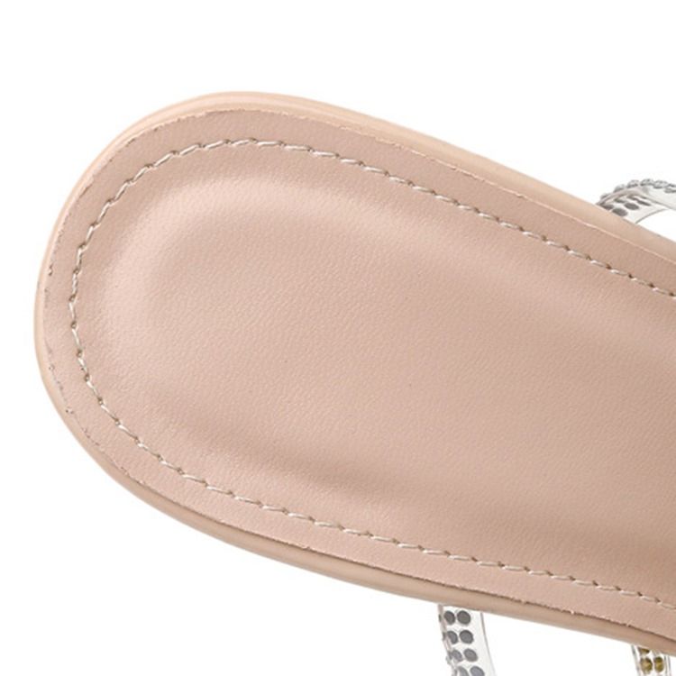 Kvinner Stiletto Hæl Spisse Tå Slip-on Fargeblokk Sandaler