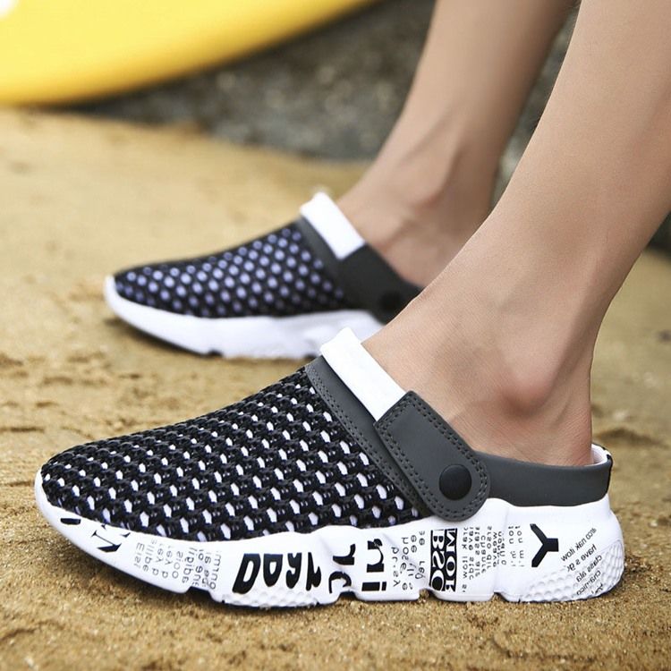 Mesh Color Block Slip-on Sandaler For Menn