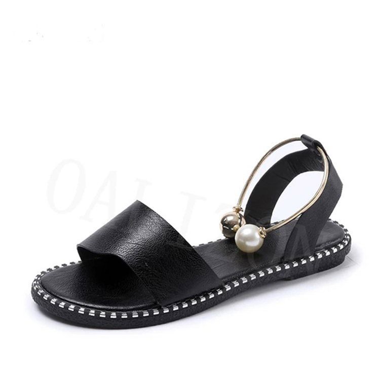 Open Toe Flat With Slip-on Professional Dame Sandals