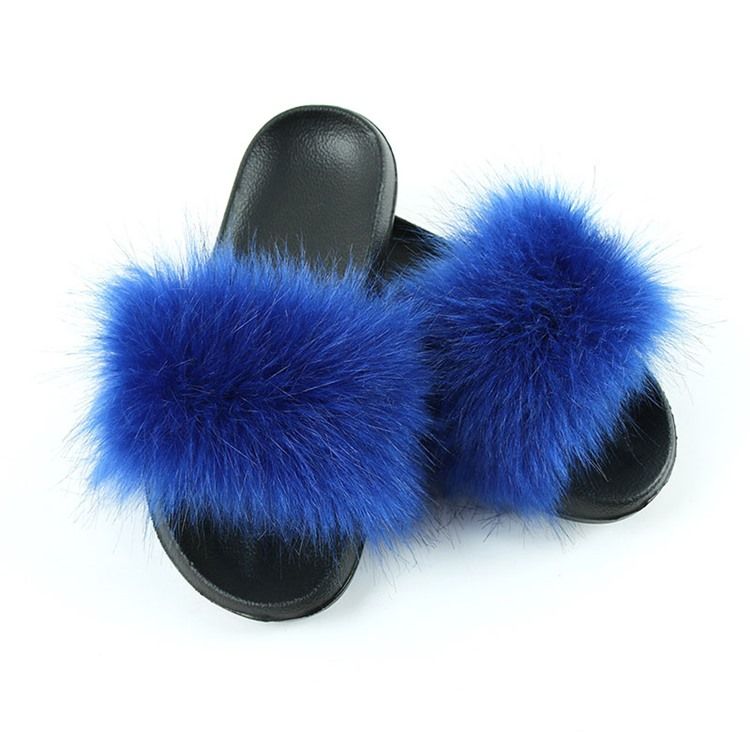 Pompon Flat Dame Med Slip-on Vanlige Tøfler