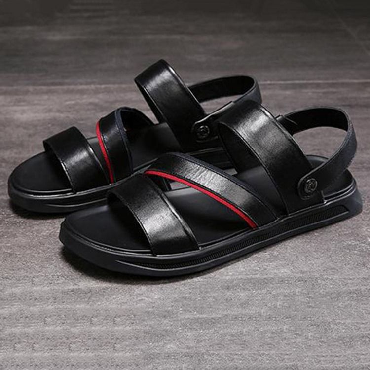 Pu Slip-on Open Toe Menns Casual Sandaler