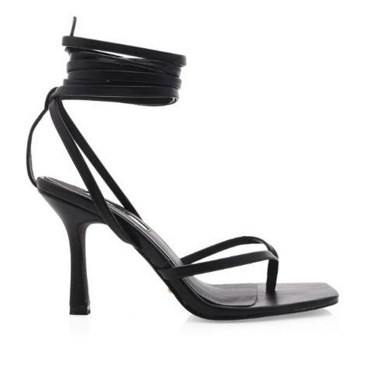 Stiletto Heel Lace-up Strappy Western Sandaler For Kvinner