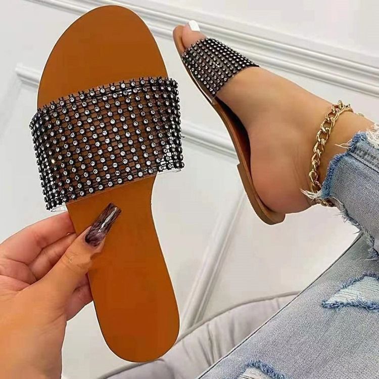 Toe Ring Flat With Slip-on Casual Dame Tøfler