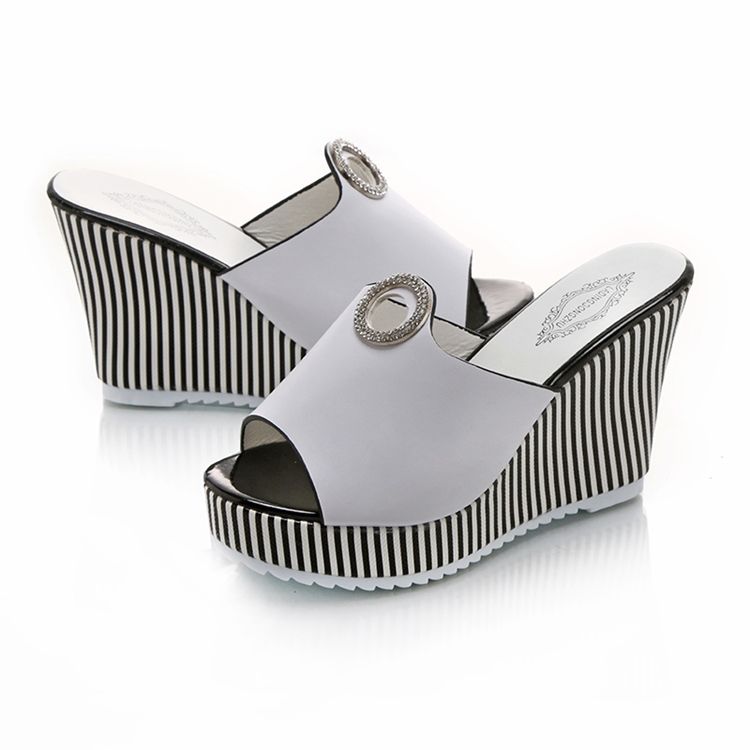 Wedge Heel Platform Slip-on Summer Damesko