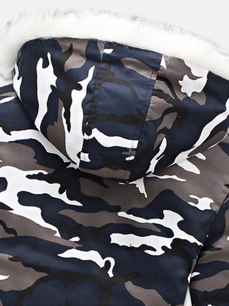 Glidelås Camouflage Thicken Warm Men Winter Winter Coat