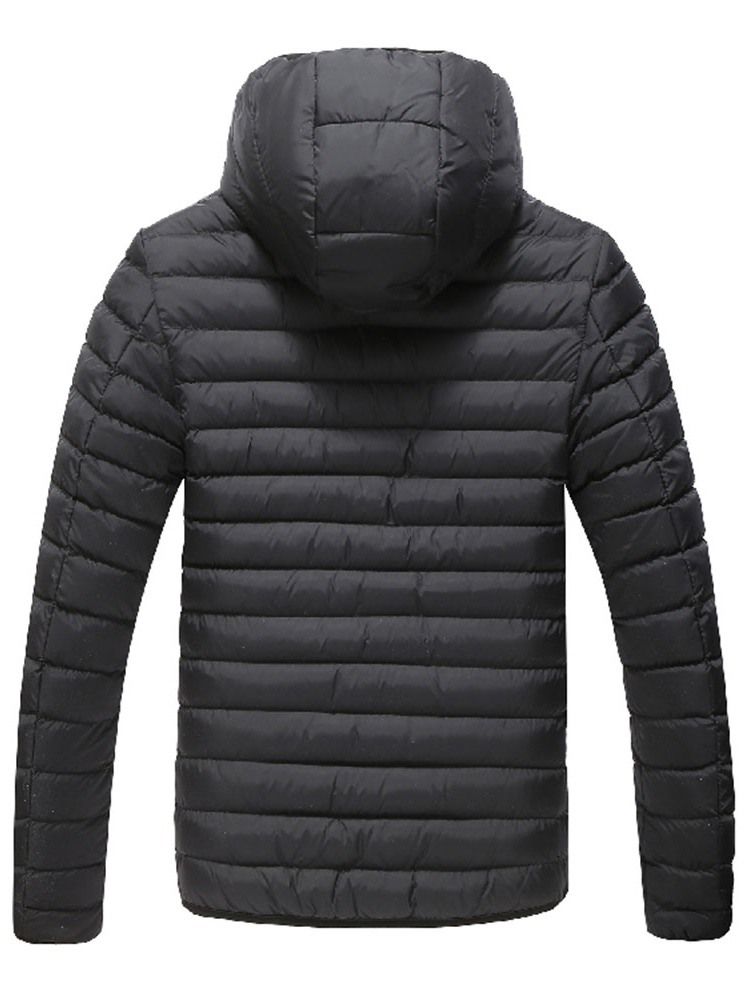 Glidelås Hooded Plain Casual Menns Dunjakke