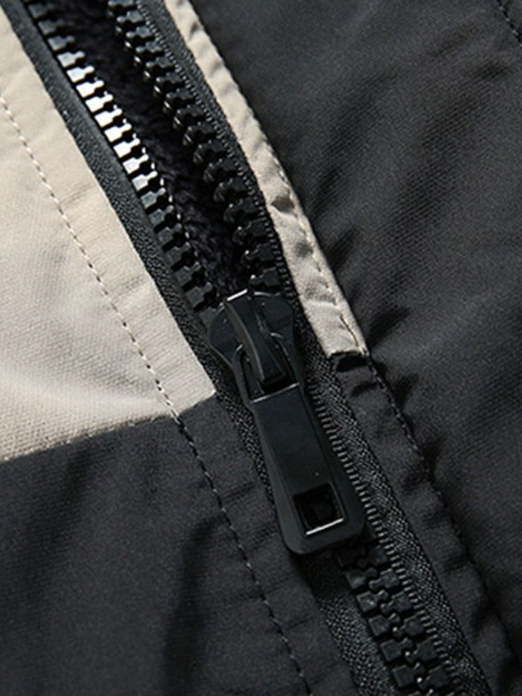 Hooded Pocket Standard Glidelås Europeisk Dunjakke For Menn