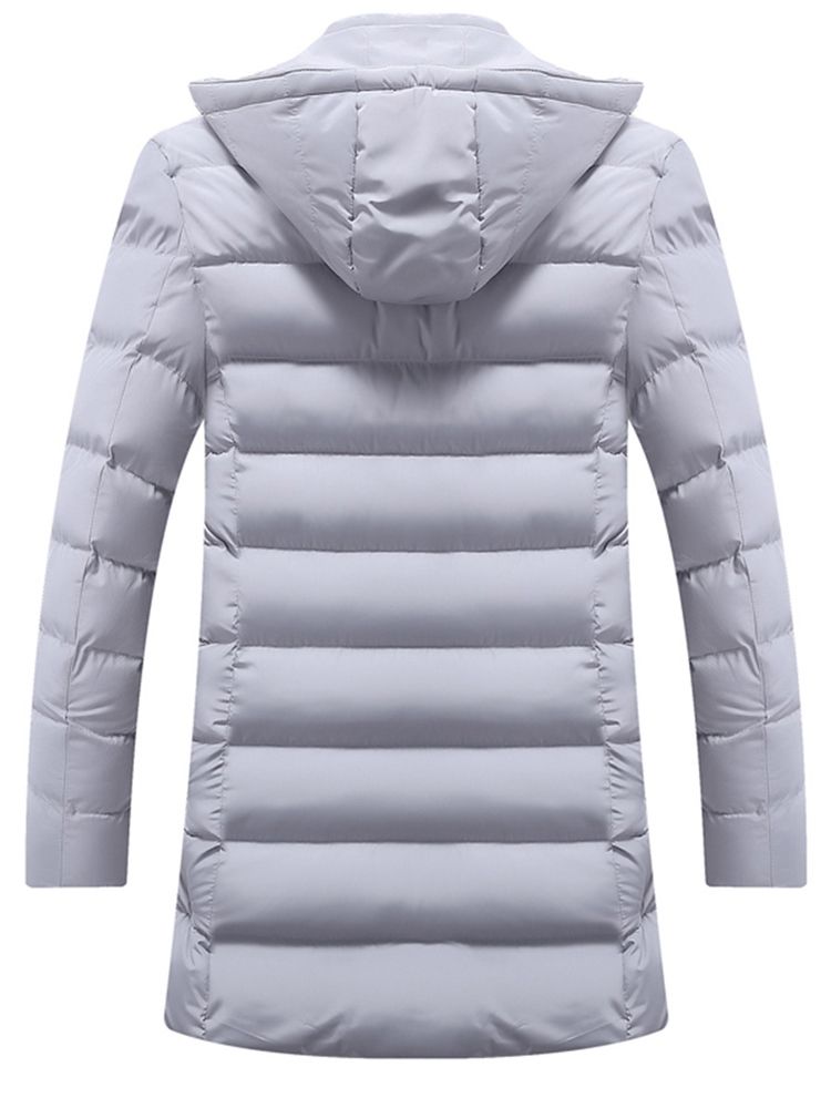 Hooded Zipper Thicken Winter Coat For Menn