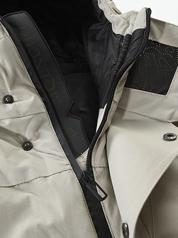 Menns Pocket Hooded Standard Glidelås Koreansk Dunjakke