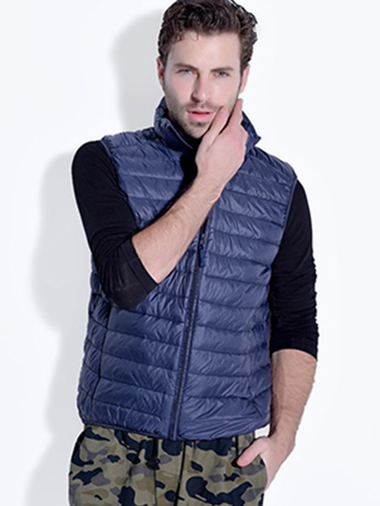 Winter 90% Duck Down Vest Loose Menns Jakke