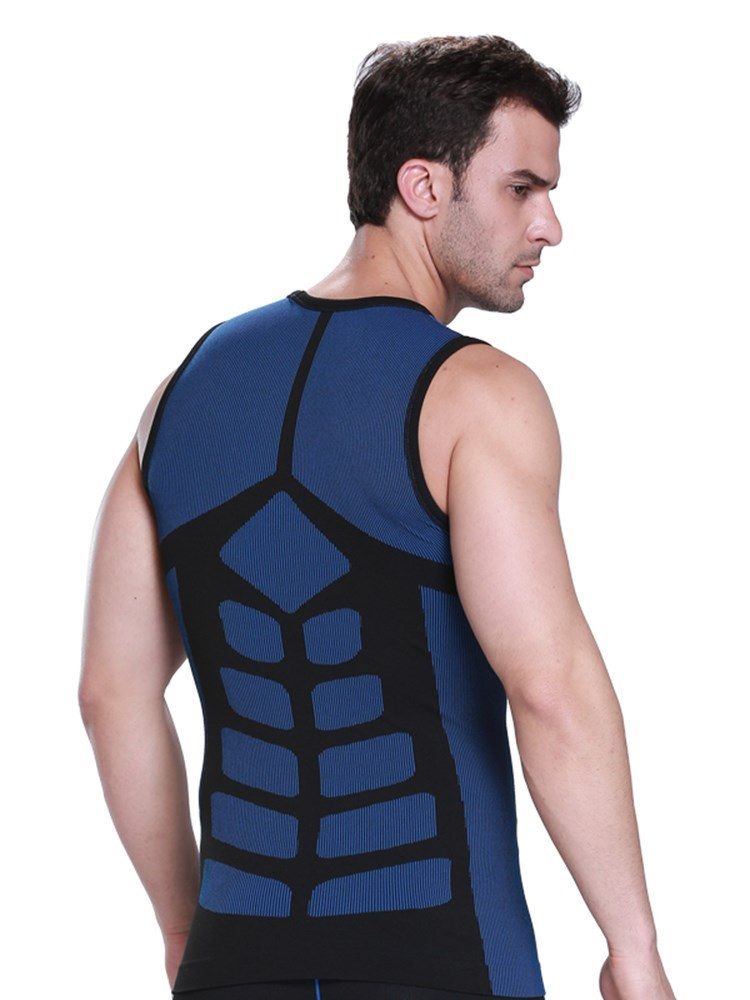 Color Block Anti-sweat Quick Dry Sports Vest-topp For Menn