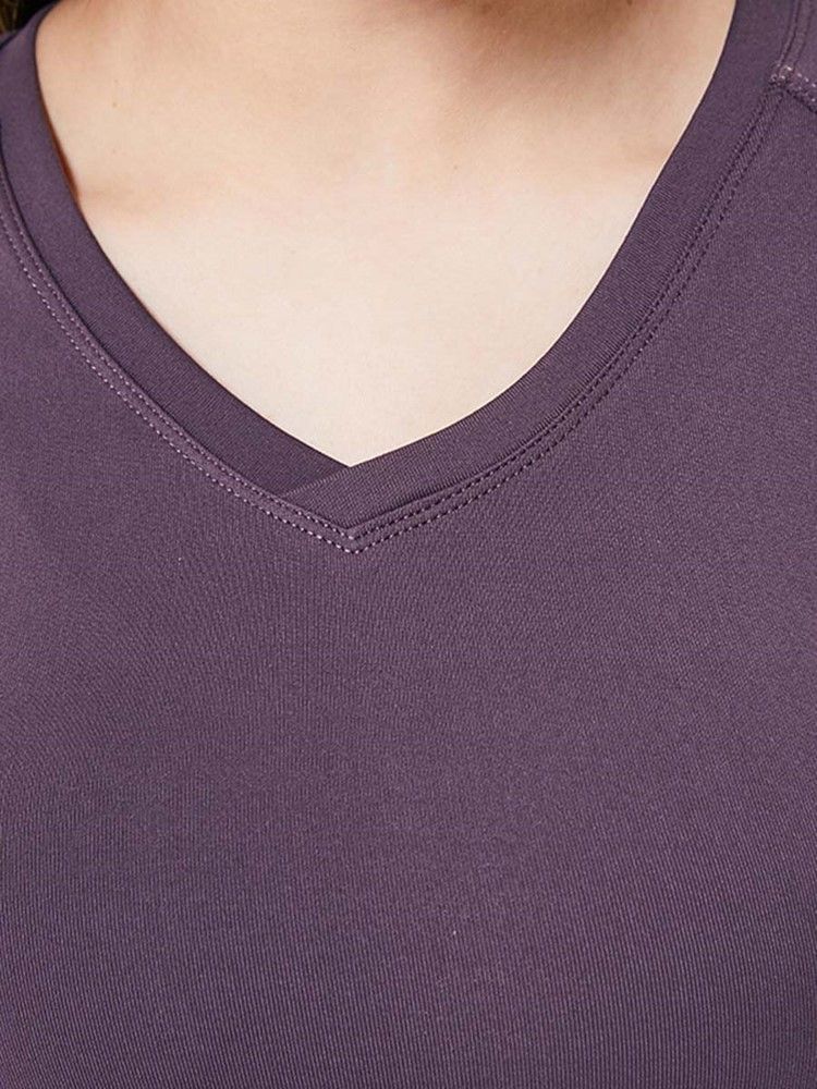 Nylon Quick Dry Solid Yoga Pullover T-skjorte For Kvinner