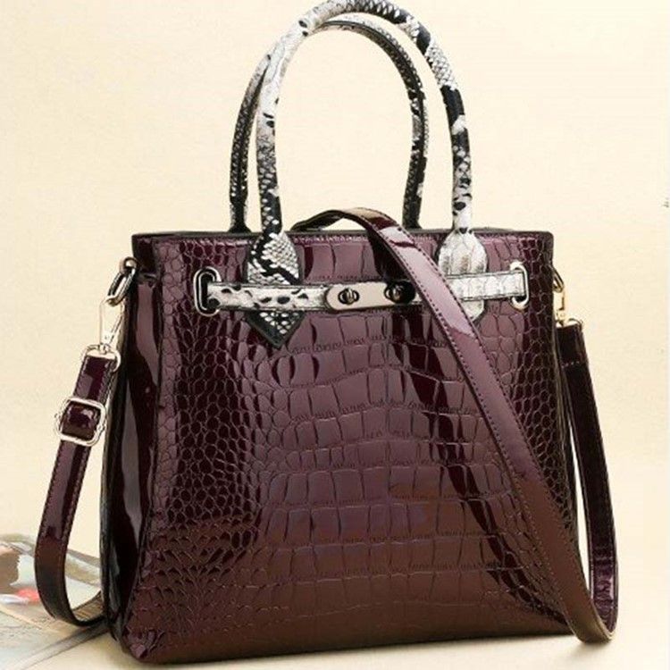 Alligator Thread Pu Square Handbag