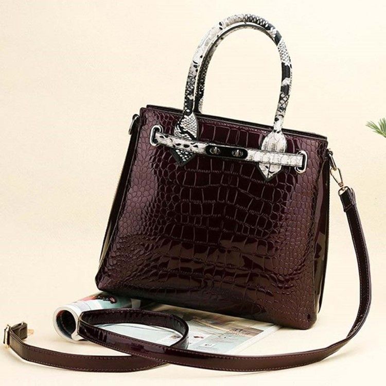 Alligator Thread Pu Square Handbag