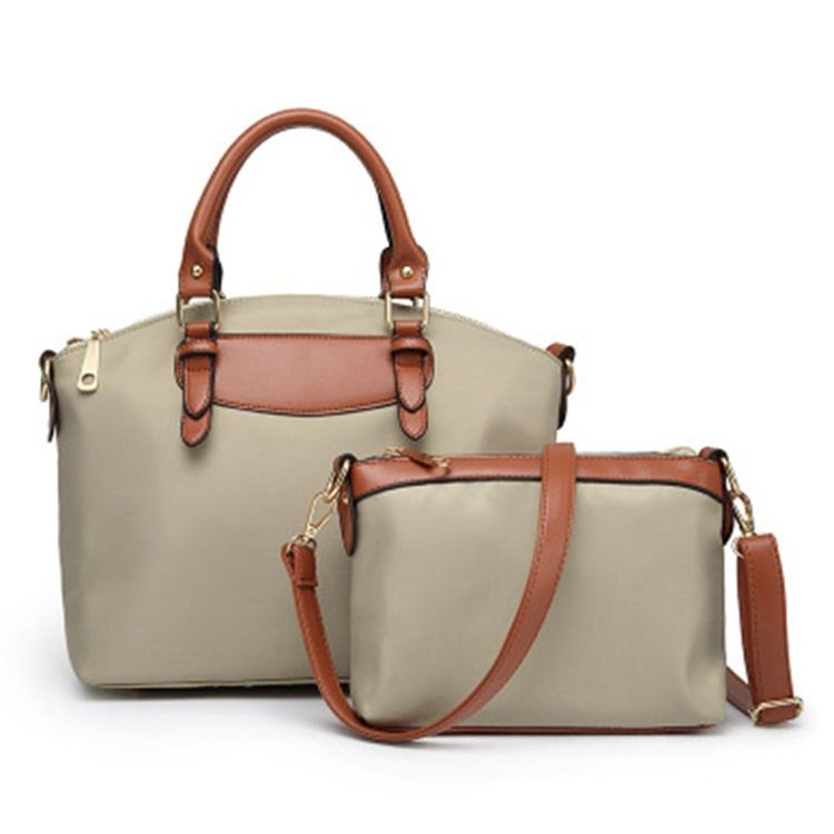 Casual Oxford Zipper Handbag (two Bags)