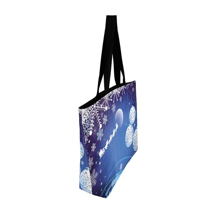 Christmas Canvas Cartoon Print Rectangle Tote Bags