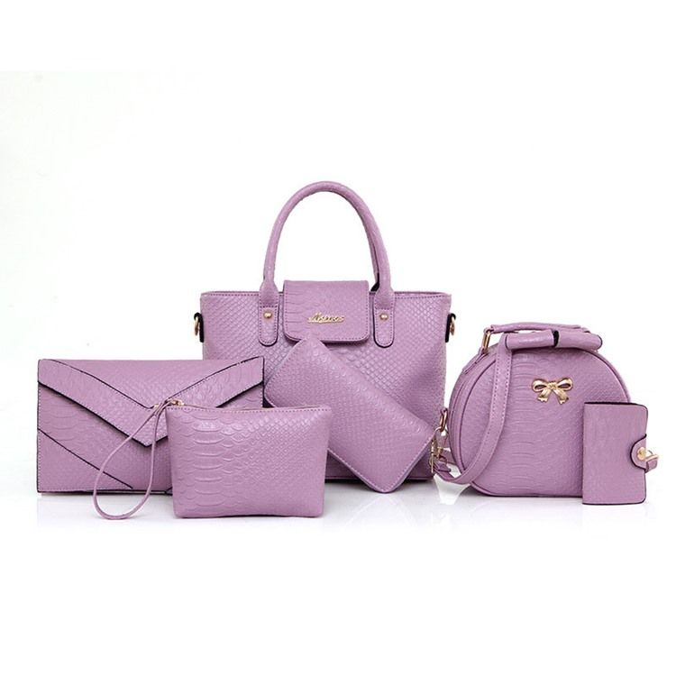 Classic Serpentine Zipper Handbag (6 Bag Set)