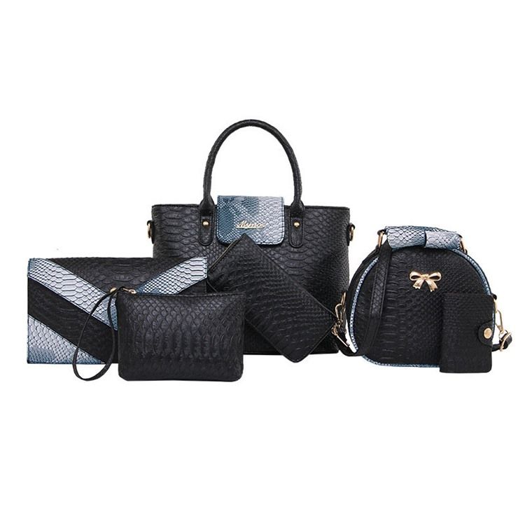 Classic Serpentine Zipper Handbag (6 Bag Set)