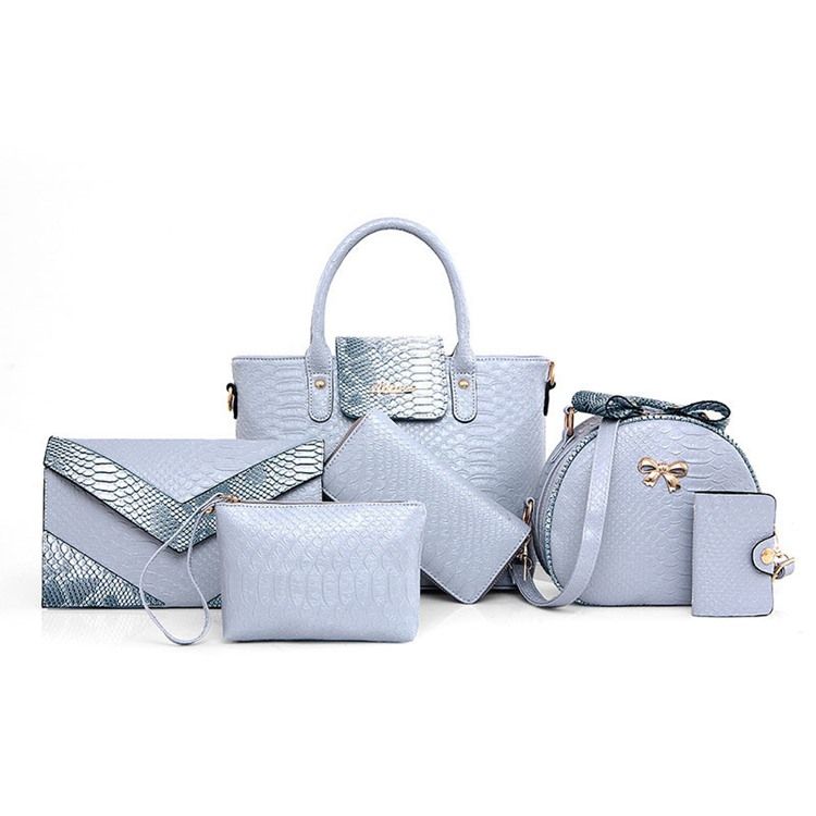 Classic Serpentine Zipper Handbag (6 Bag Set)