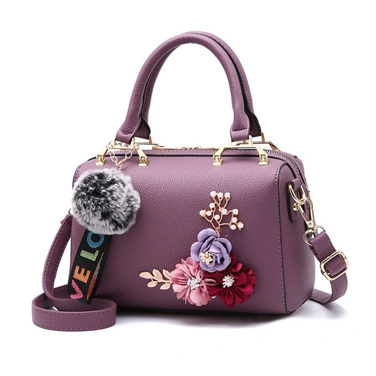 Fashion Floral Zipper Women Handbag