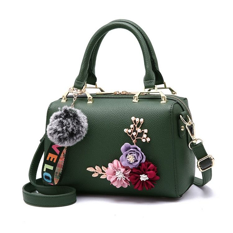 Fashion Floral Zipper Women Handbag