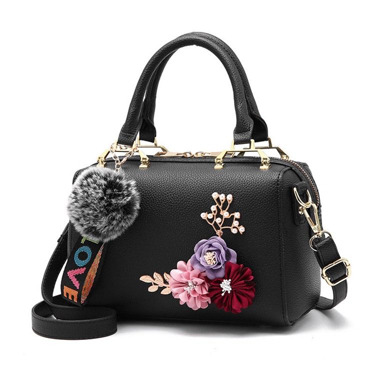 Fashion Floral Zipper Women Handbag