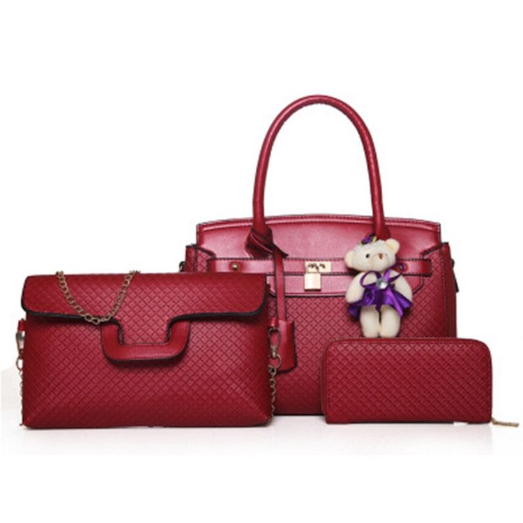 Graceful Embossing Women Handbag (3 Vesker)