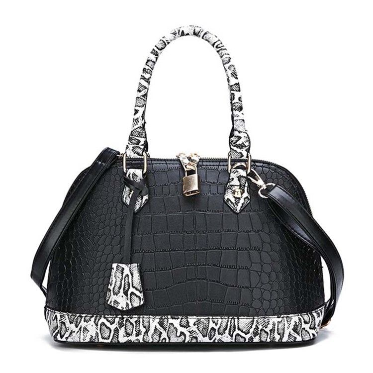 Leopard Print Serpentine Embossing Shell Handbag