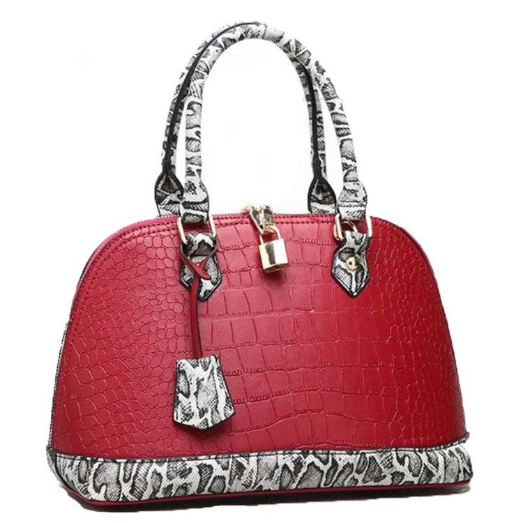 Leopard Print Serpentine Embossing Shell Handbag