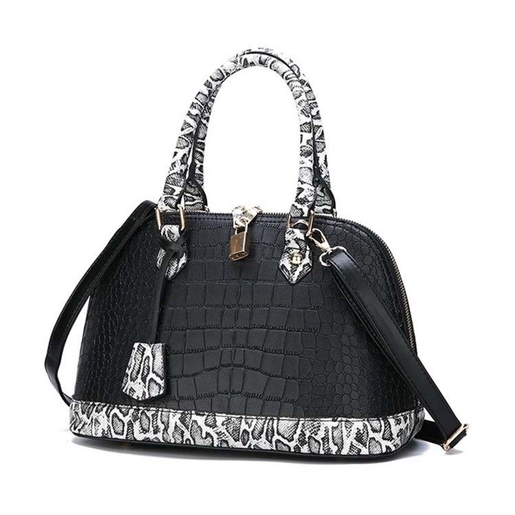 Leopard Print Serpentine Embossing Shell Handbag