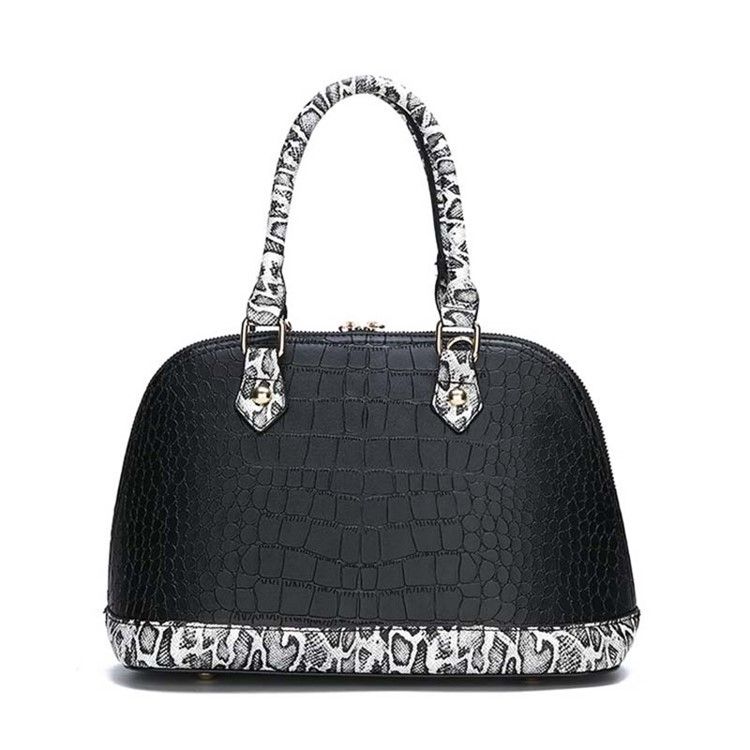 Leopard Print Serpentine Embossing Shell Handbag