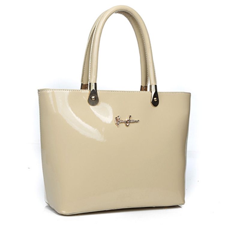 Ol Style Shiny Patent Leather Handbag