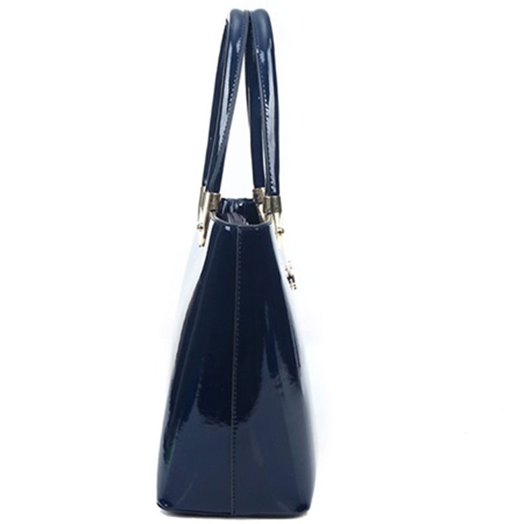 Ol Style Shiny Patent Leather Handbag