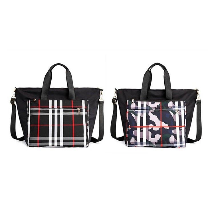 Pu Patchwork Plaid Grid Shoulder Bag