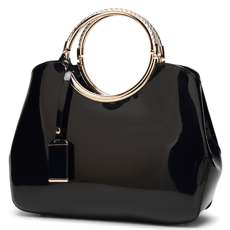 Stereotype Shiny Patent Leather Handbag